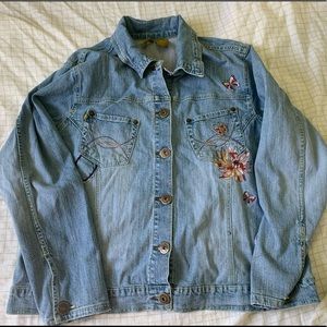 embroidered denim jacket